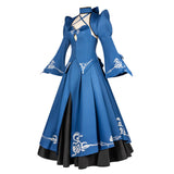 Fate/stay night Saber Altria Pendragon Women Blue Dress Cosplay Costume Outfit Halloween Carnival Suit