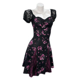 Obsession Nikki Women Black Printed Dress Cosplay Costume Outfit Halloween Carnival Suit