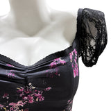 Obsession Nikki Women Black Printed Dress Cosplay Costume Outfit Halloween Carnival Suit