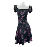 Obsession Nikki Women Black Printed Dress Cosplay Costume Outfit Halloween Carnival Suit