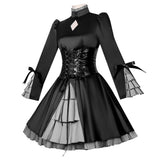 Fate/stay night Saber Alter Altria Pendragon Women Black Dress Cosplay Costume Outfit Halloween Carnival Suit