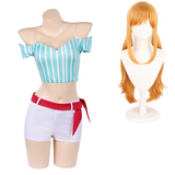 Heroines Nami Women Blue Outfit Cosplay Costume Outfit Halloween Carnival Suit