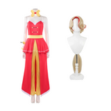 Hazbin Hotel Season 2 Charlie Morningstar Red Slit Dress Outfit Cosplay Costume Outfits Halloween Carnival Suit