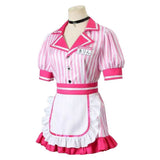 My Dress-Up Darling Kitagawa Marin Pink Maid Dress Cosplay Costume Outfit Halloween Carnival Suit