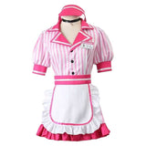 My Dress-Up Darling Kitagawa Marin Pink Maid Dress Cosplay Costume Outfit Halloween Carnival Suit