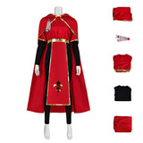 Medieval Renaissance Style Priest and Nun Red Robe Outfit Cosplay Costume Outfit Halloween Carnival Suit