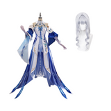 Genshin Impact The Tsaritsa Women Blue Dress Cosplay Costume Outfit Halloween Carnival Suit