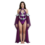 Teen Titans Starfire Women Purple One Piece Outfit Cosplay Costume Outfit Halloween Carnival Suit