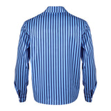 One Piece Sanji Blue Shirt Cosplay Costume Outfit Halloween Carnival Suit