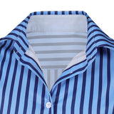 One Piece Sanji Blue Shirt Cosplay Costume Outfit Halloween Carnival Suit