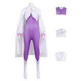 Emilia Women Purple Jumpsuit With Cloak Cosplay Costume Outfit Halloween Carnival Suit