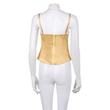 Padme Amidala Yellow Belted Top Cosplay Costume Outfits Halloween Carnival Suit