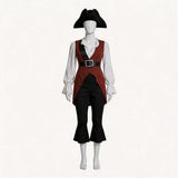 Pirates of the Caribbean Elizabeth Swann Women Brown Outfit Cosplay Costume Outfit Halloween Carnival Suit
