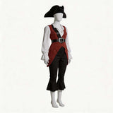 Pirates of the Caribbean Elizabeth Swann Women Brown Outfit Cosplay Costume Outfit Halloween Carnival Suit