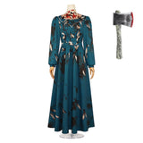 Monster The Lizzie Borden Story Lizzie Women Green Dress Cosplay Costume Outfit Halloween Carnival Suit
