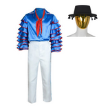 The Mask Stanley Blue Outfit Cosplay Costume Outfit Halloween Carnival Suit