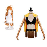 Elbaf Arc Nami Women Yellow Outfit Cosplay Costume Outfit Halloween Carnival Suit