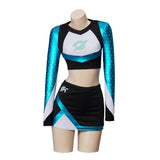 Euphoria Maddy Perez Women Blue Cheerleader Outfit  Cosplay Costume Outfit Halloween Carnival Suit