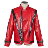 Red Leather Stage Performance Jacket Cosplay Costume Outfit Halloween Carnival Suit