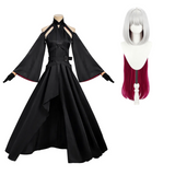 The Ribbon Hero Velvet Women Black Dress Cosplay Costume Outfit Halloween Carnival Suit
