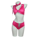 2023 Movie Women Pink Bikini Set Swimsuit Cosplay Costume Outfits Halloween Carnival Suit
