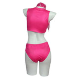 2023 Movie Women Pink Bikini Set Swimsuit Cosplay Costume Outfits Halloween Carnival Suit