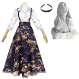 Clair Obscur：Expedition 33 Clea Women Blue Dress Cosplay Costume Outfit Halloween Carnival Suit