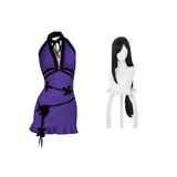 Final Fantasy Tifa Lockhart Purple Halter Neck Dress Outfit Cosplay Costume Outfits Halloween Carnival Suit