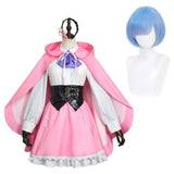 Season 4 Rem Pink Outfit Cosplay Costume Outfit Halloween Carnival Suit