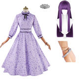 Fern Date Women Purple Dress Cosplay Costume Outfit Halloween Carnival Suit