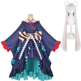 Cosmic Princess Kaguya Tsukimi Yachiyo Women Blue Kimono Cosplay Costume Outfit Halloween Carnival Suit