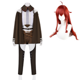 Eris Greyrat Women Brown Outfit With Coat Cosplay Costume Outfit Halloween Carnival Suit