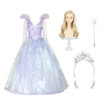 Wicked Glinda Light Purple Sleeveless Outfit Cosplay Costume Outfits Halloween Carnival Suit