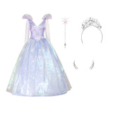 Wicked Glinda Light Purple Sleeveless Outfit Cosplay Costume Outfits Halloween Carnival Suit