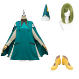 Tongari Boushi no Atelier Coco Women Green Outfit Cosplay Costume Outfit Halloween Carnival Suit