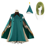 Tongari Boushi no Atelier Coco Women Green Outfit Cosplay Costume Outfit Halloween Carnival Suit