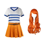 One Piece Nami T-Shirt Outfit Cosplay Costume Outfits Halloween Carnival Suit