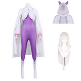 Emilia Women Purple Jumpsuit With Cloak Cosplay Costume Outfit Halloween Carnival Suit