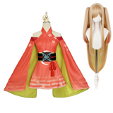 Cosmic Princess Kaguya Kaguya Women Orange Dress Cosplay Costume Outfits Halloween Carnival Suit