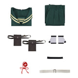 Dead Account Kiyomi Urusugawa Green School Uniform Outfit Cosplay Costume Outfits Halloween Carnival Suit