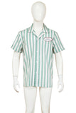 Obsession Bear Green Striped Shirt Cosplay Costume Outfit Halloween Carnival Suit