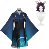 Cosmic Princess Kaguya Iroha‌ Sakayori Women Blue Kimono Cosplay Costume Outfit Halloween Carnival Suit