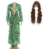 Off Campus Allie Haye Women Green Dress Cosplay Costume Outfit Halloween Carnival Suit