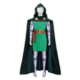 Dr.Doom Kids Children Green Outfit Cosplay Costume Outfit Halloween Carnival Suit
