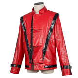 Red Leather Stage Performance Jacket Cosplay Costume Outfit Halloween Carnival Suit
