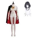 The Ribbon Hero Sapphire Women White Outfit with Cloak Cosplay Costume Outfit Halloween Carnival Suit