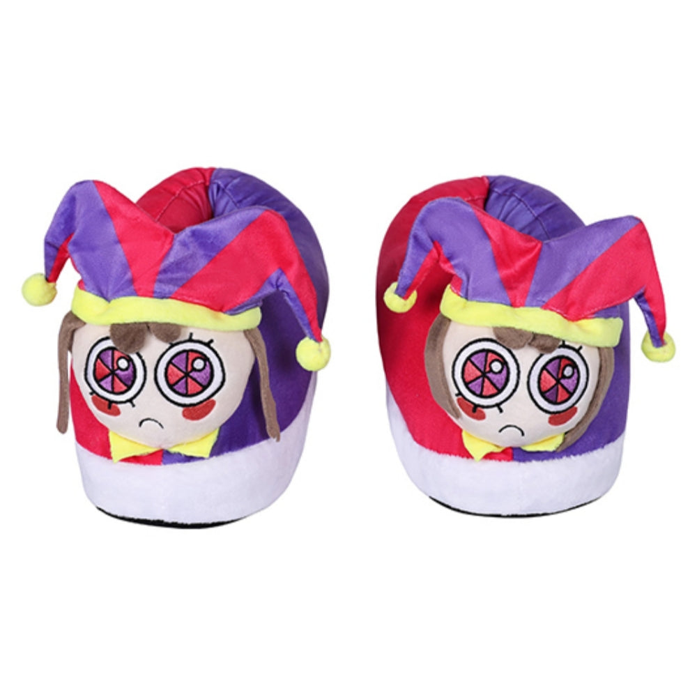 TV The Amazing Digital Circus Pomni Plush Slippers Cosplay Shoes Halloween Costumes Accessory
