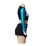 Euphoria Maddy Perez Women Blue Cheerleader Outfit  Cosplay Costume Outfit Halloween Carnival Suit