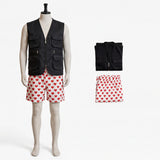 Dungeon Crawler Carl Carl Black Vest and Polka Dot Shorts Cosplay Costume Outfit Halloween Carnival Suit
