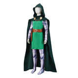 Dr.Doom Kids Children Green Outfit Cosplay Costume Outfit Halloween Carnival Suit